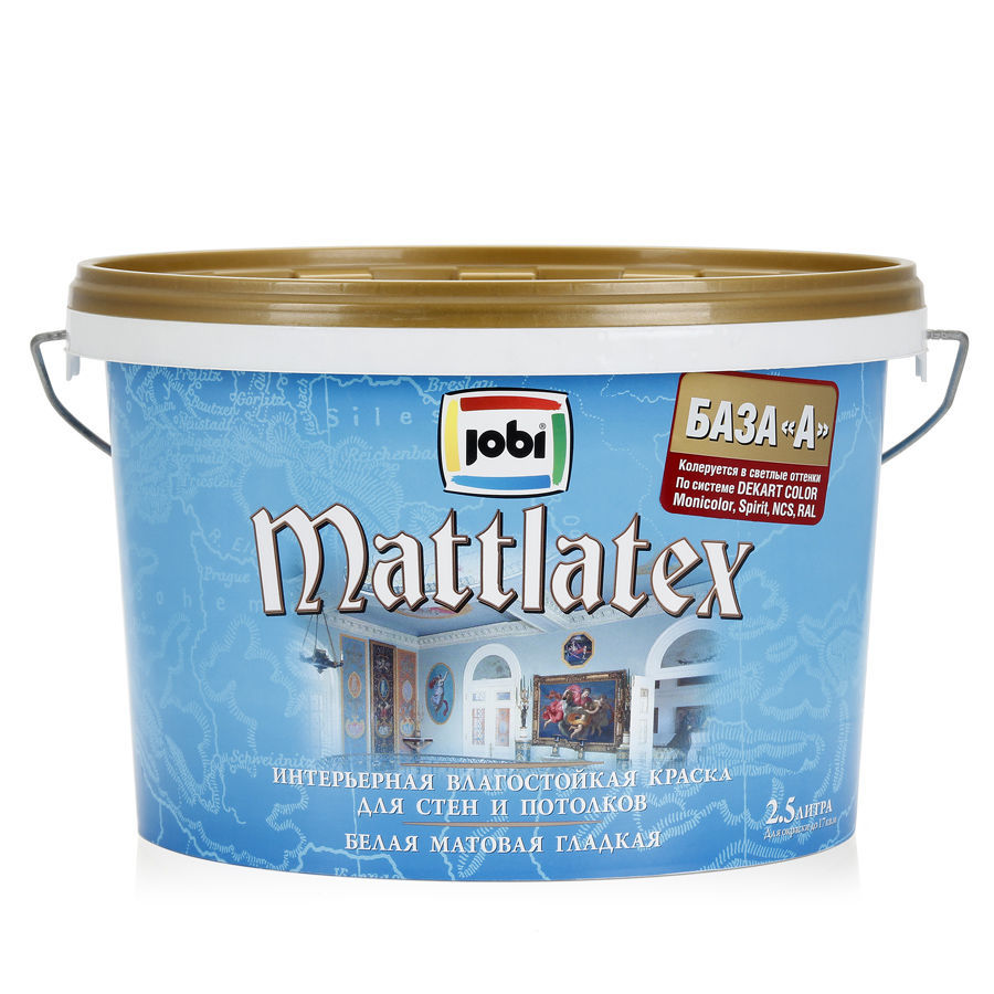 Влагостойкая интерьерная краска JOBI Mattlatex
