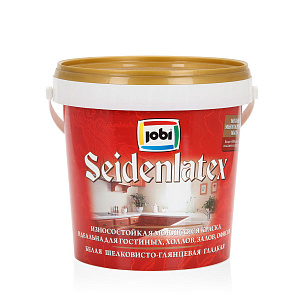Фото Полуглянцевая моющаяся краска для стен JOBI Seidenlatex