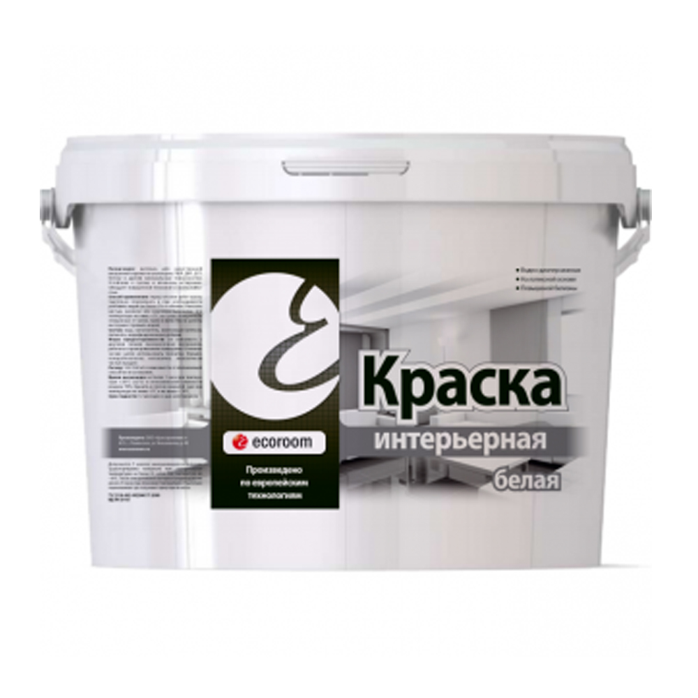 Краска интерьерная ecoroom белая