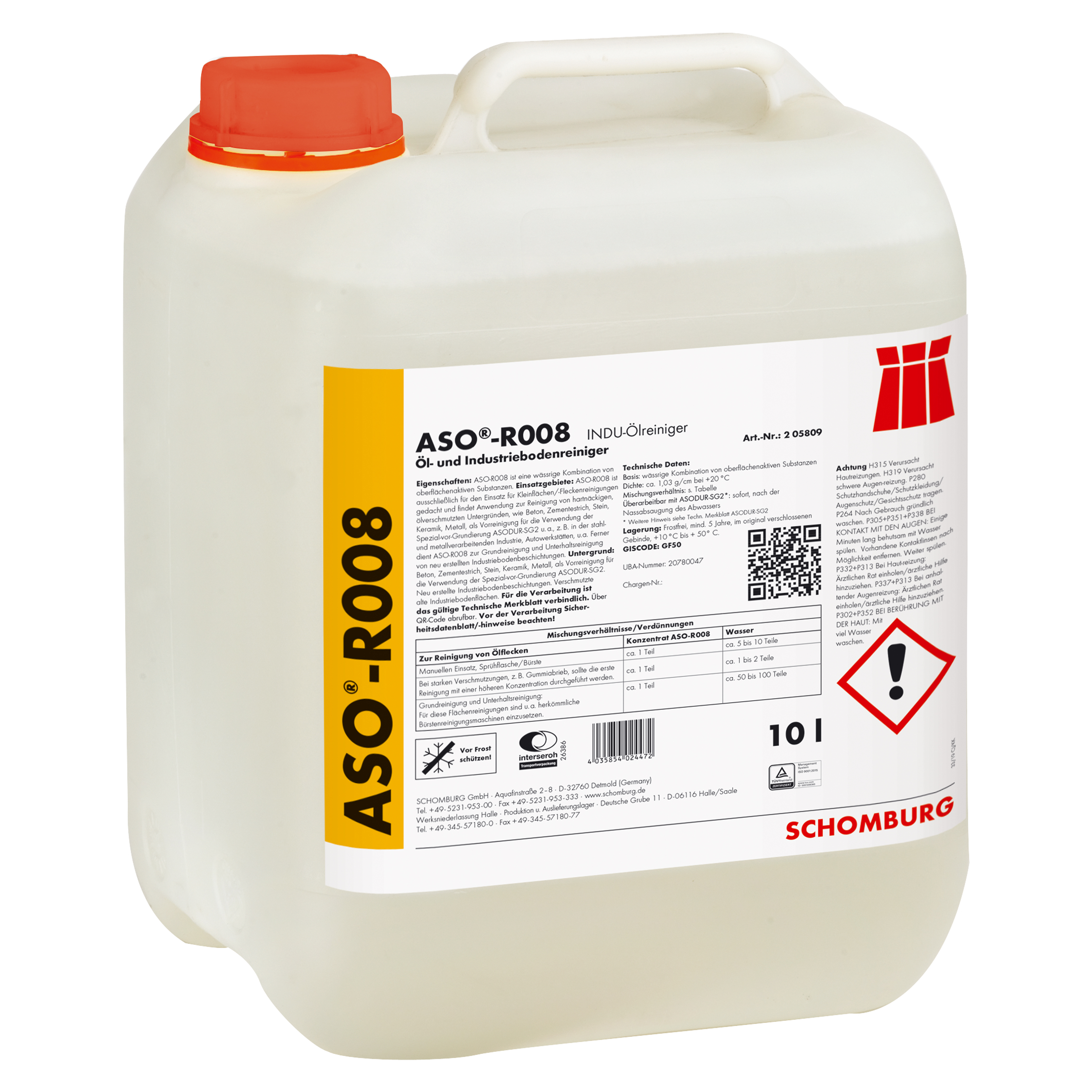 Очищающее средство для замасленных промышленных полов ASO-R008