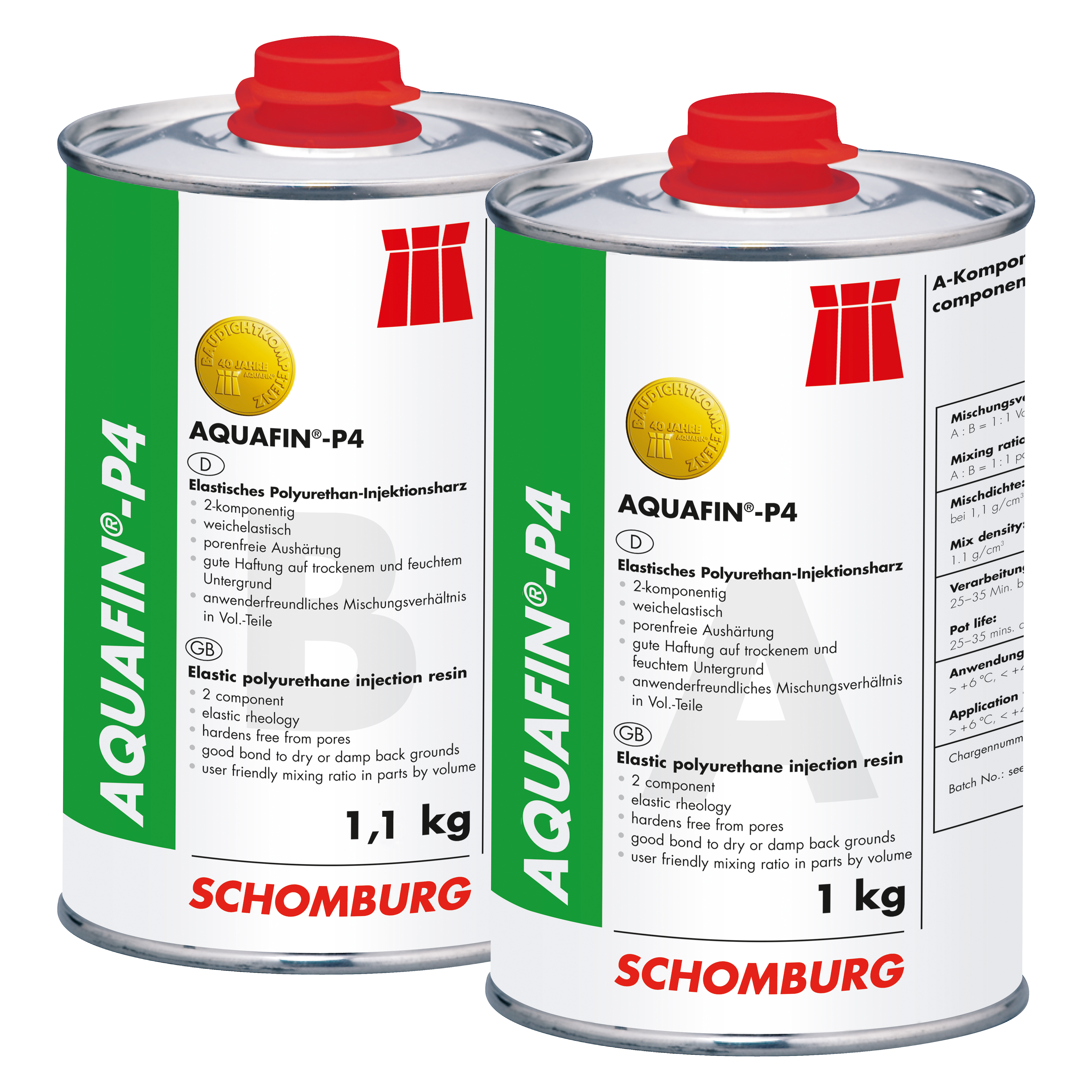 Эластичная полиуретановая инъекционная смола AQUAFIN-P4