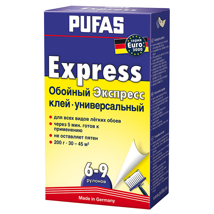 Клей для бумажных обоев Экспресс EURO 3000 PUFAS