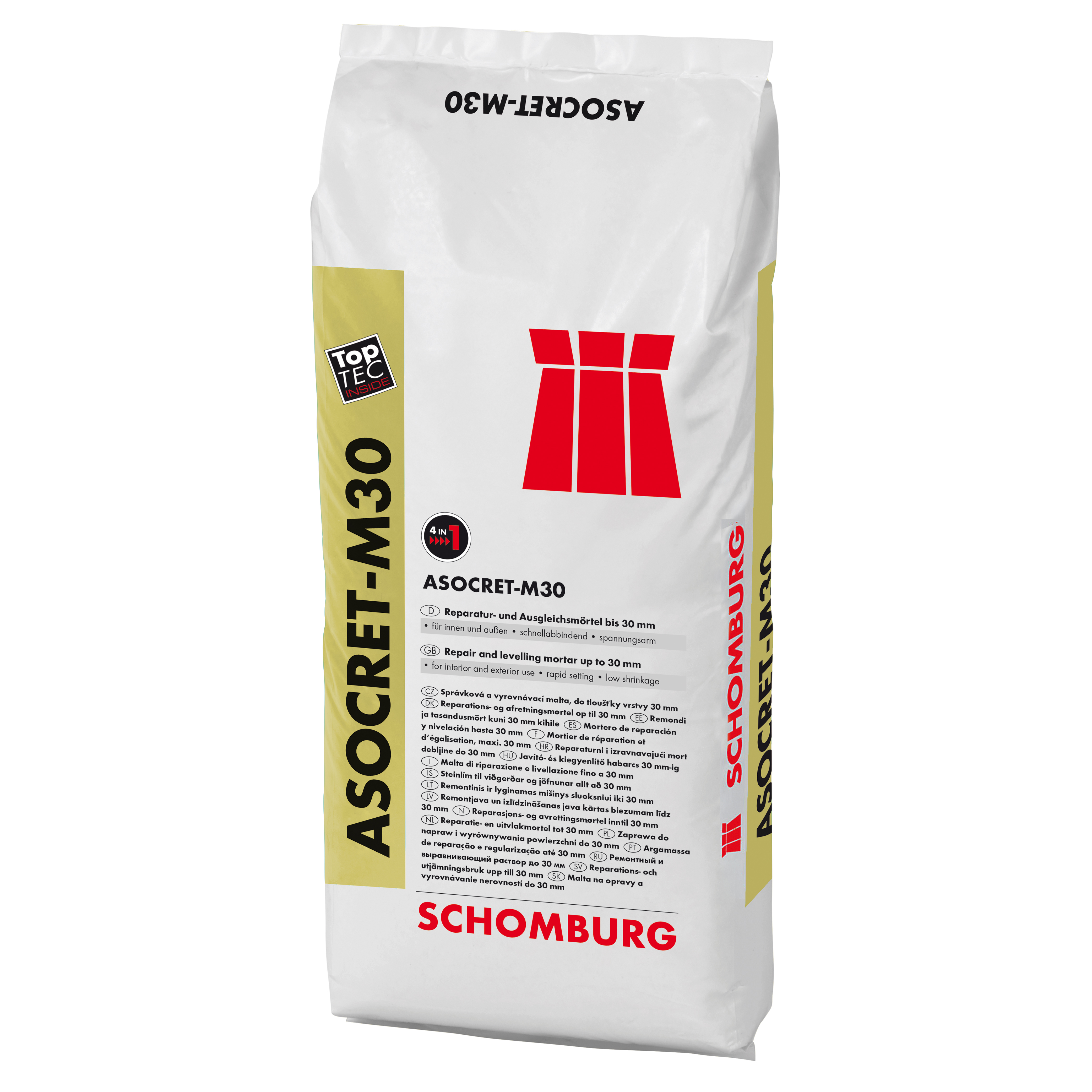 Мультифункциональный водоотталкивающий раствор для выравнивания пола и стен ASOCRET-M30