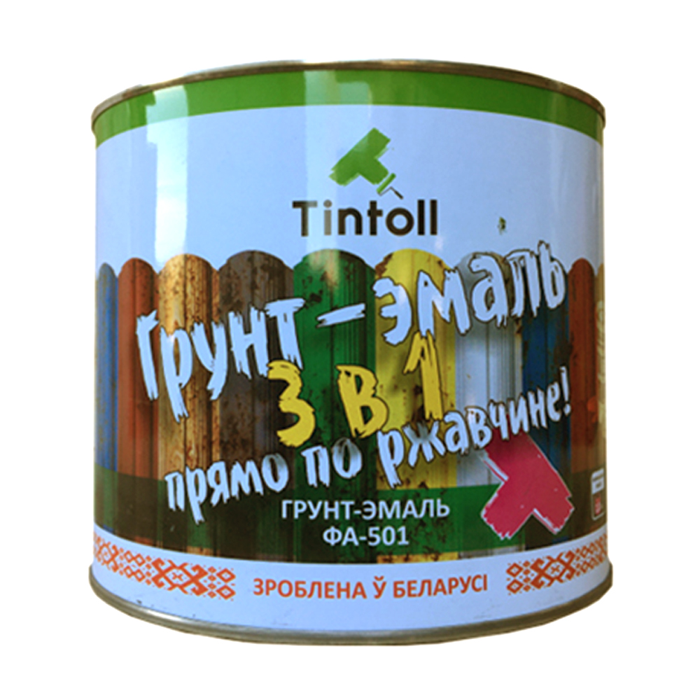 Грунт-эмаль 3в1 по металлу Tintoll ФА–501, Белая