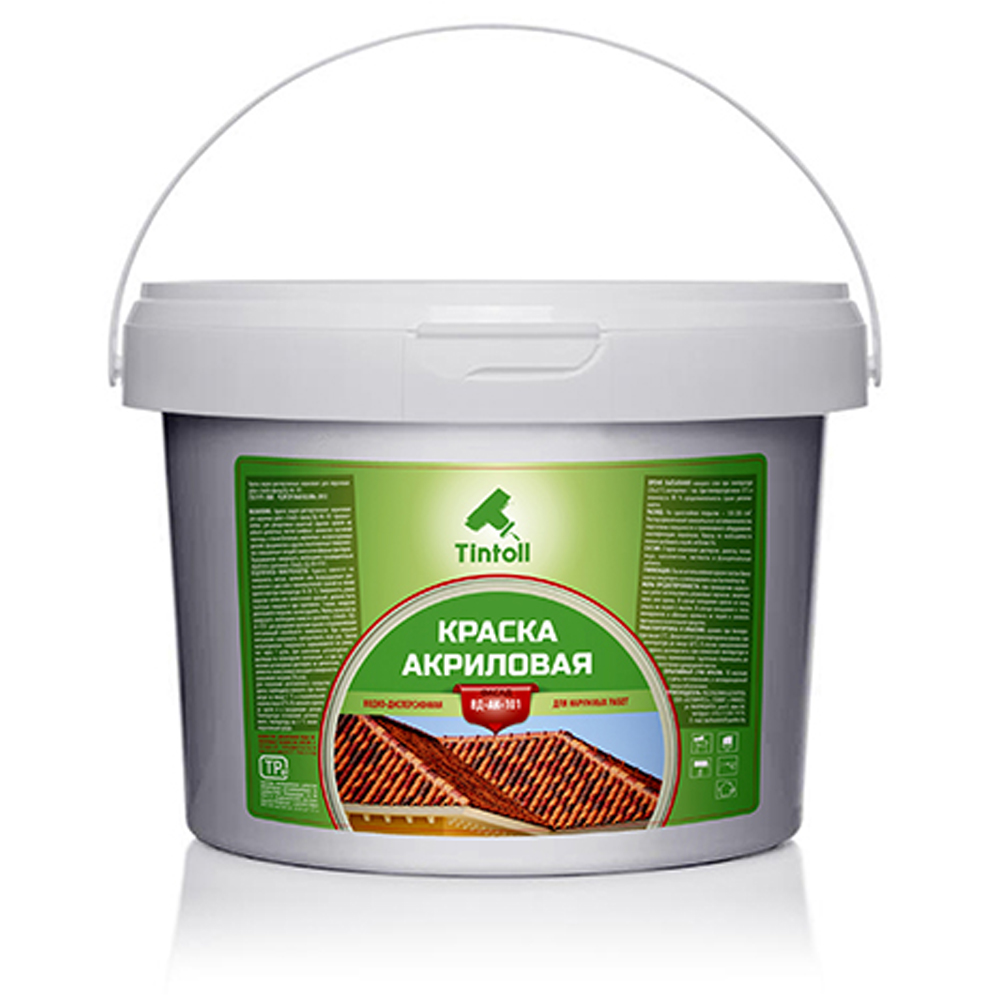 Краска Tintoll фасад ВД-АК–101 для крыш и цоколей, Зеленая