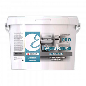 Фото Гидроизоляция акриловая ecoroom PRO с армирующим волокном