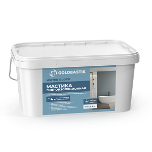 Фото Гидроизоляционная мастика «GOLDBASTIK WATER BLOСK», 4 кг