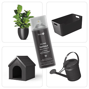 Фото Эмаль алкидная Elcon универсальная глянцевая — Черная RAL 9005