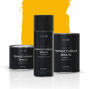 Фото Термостойкая эмаль Elcon Max Therm (до 400°С) — Желтая