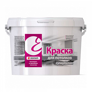 Фото Краска для потолков ecoroom супербелая