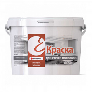 Фото Краска для стен и потолков ecoroom белая
