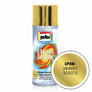 Фото «Хром-эффект», Золото, алкидная эмаль-аэрозоль JOBI EffektSpray
