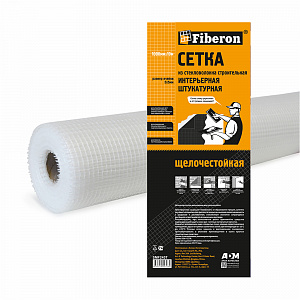 Фото Сетка интерьерная штукатурная, стекловолокно, ячейка 5*5, белая, Fiberon