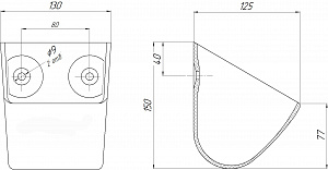 Фото Ковш норийный полимерный 010