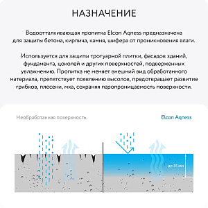 Фото Водоотталкивающая пропитка для бетона и камня Elcon Aqness