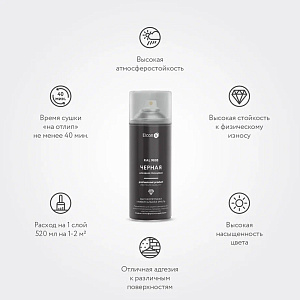 Фото Эмаль алкидная Elcon универсальная глянцевая — Черная RAL 9005