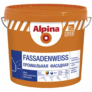 Фото Краска фасадная EXPERT Fassadenweiss Alpina