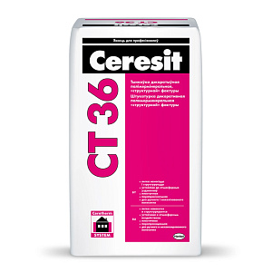 Фото Ceresit CT 36 — Декоративная полимерминеральная штукатурка, фактура «структурная»